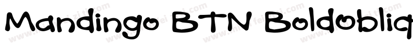 Mandingo BTN BoldOblique字体转换